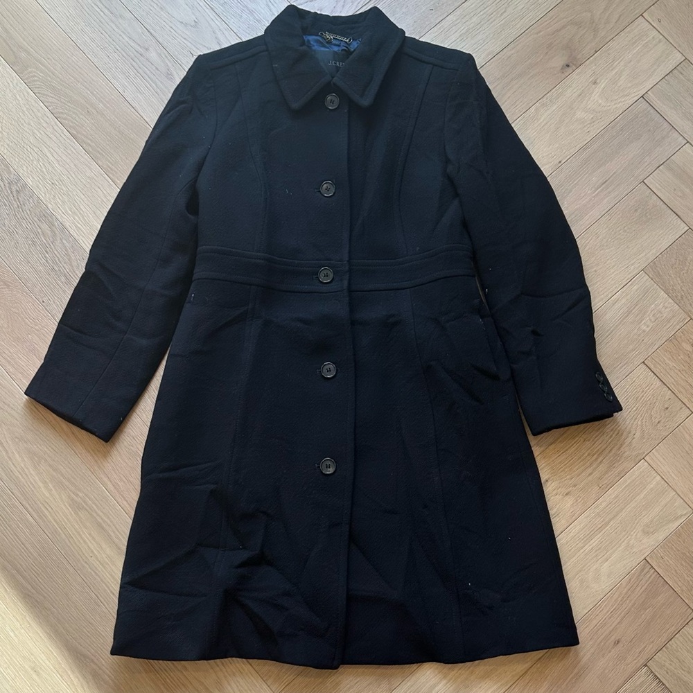 Classic J.Crew Black Wool Coat (12P)